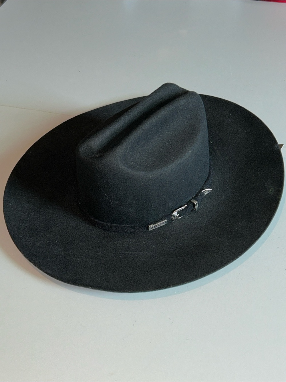 Renegade Classic cowboys Black Wide-Brim 100% Wool Felt Hat Size 6 3/4-54